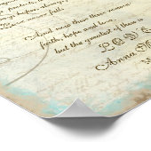 Great Egret Coastal Beach - Wedding op maat Poster (Hoek)