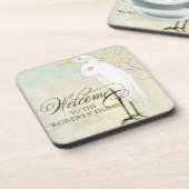 Great Egret Coastal Beach - Welkom bij ons thuis Drankjes Onderzetter (Linkerzijde)