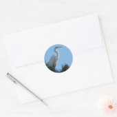 Great Egret in Sunny Florida Ronde Sticker (Envelop)