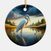 Great Egret Keepsake Keramisch Ornament (Voorkant)