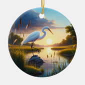 Great Egret Keepsake Keramisch Ornament (Voorkant)