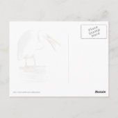 Great Egret Lunch Briefkaart (Achterkant)