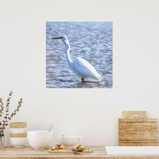 Great Egret Poster (Keuken)