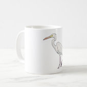 Great Egret vogelkunst Koffiemok (Voorkant links)