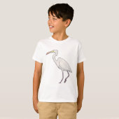 Great Egret vogelkunst T-shirt (Voorkant volledig)