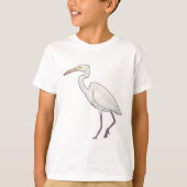 Great Egret vogelkunst T-shirt (Voorkant)