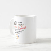 Great Electrician Personalized Name Gift Koffiemok (Voorkant links)