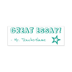 "GREAT ESSAY!" + Rubber Stempel instructeur