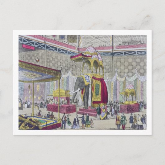 Great Exhibition, 1851: Indiaas ministerie van Int Briefkaart (Voorkant)