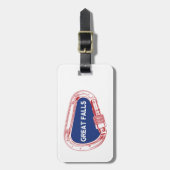 Great Falls Klimmen Carabiner Bagagelabel (Voorkant verticaal)