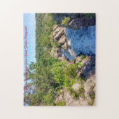 Great Falls Maryland. Kerstgroeten Legpuzzel (Verticaal)