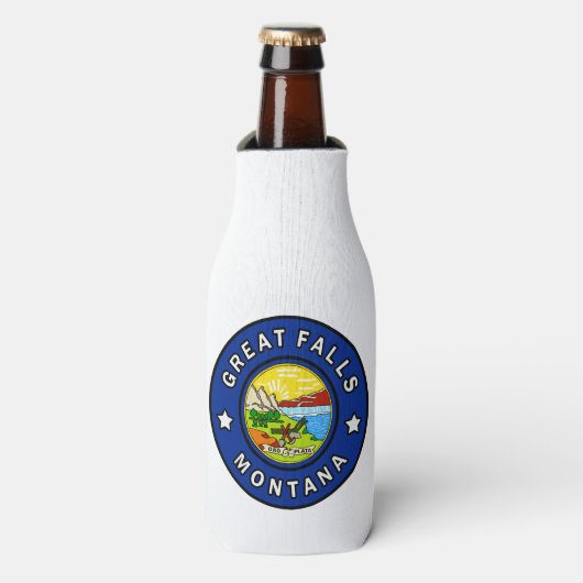 Great Falls Montana Flesjeskoeler (Fles Voorkant)