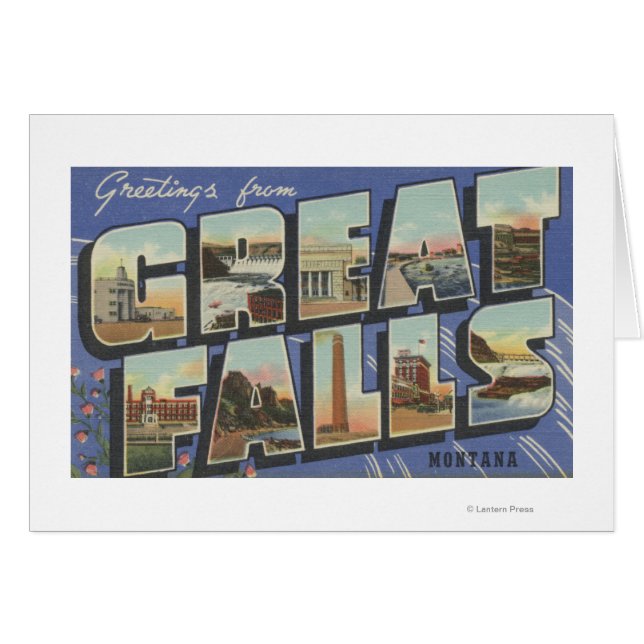 Great Falls, Montana - Grote Letter Scènes 2 (Voorkant Horizontaal)