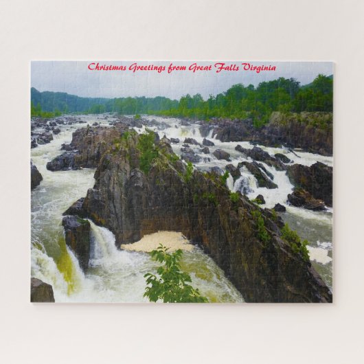 Great Falls Virginia.Kerstgroeten Legpuzzel (Horizontaal)