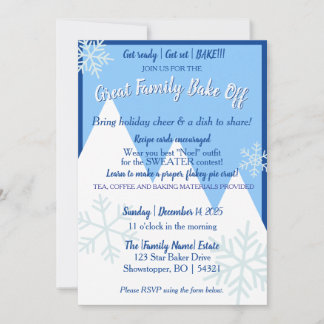 Great Family Bake Off Invitation Kaart