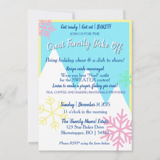 Great Family Bake Off Invitation | Pastel Kaart