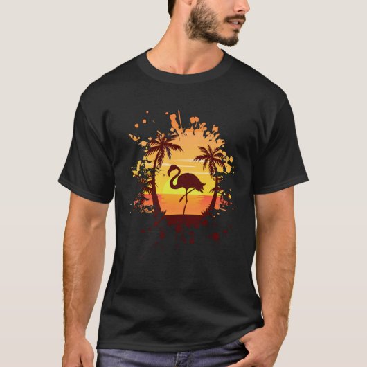 Great flamingo sunset t-shirt (Voorkant)