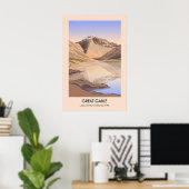 Great Gable Mountain Lake District Reisposter Poster (Thuiskantoor)