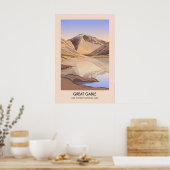 Great Gable Mountain Lake District Reisposter Poster (Keuken)