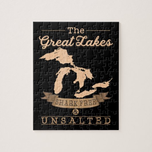 Great Gakes Shark Free unsaled Michigan Gift Legpuzzel (Verticaal)