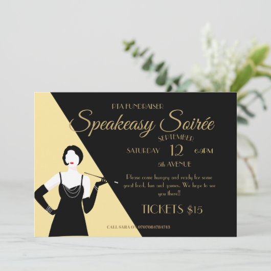 Great Gatsby 1920s Flapper Party Promo poster Kaart (Staand voorkant)