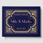 Great Gatsby Art Deco bruiloft gastenboek (Voorkant)