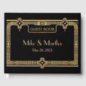 Great Gatsby Art Deco bruiloft gastenboek (Voorkant)