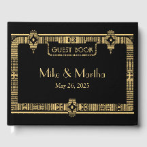 Great Gatsby Art Deco bruiloft gastenboek