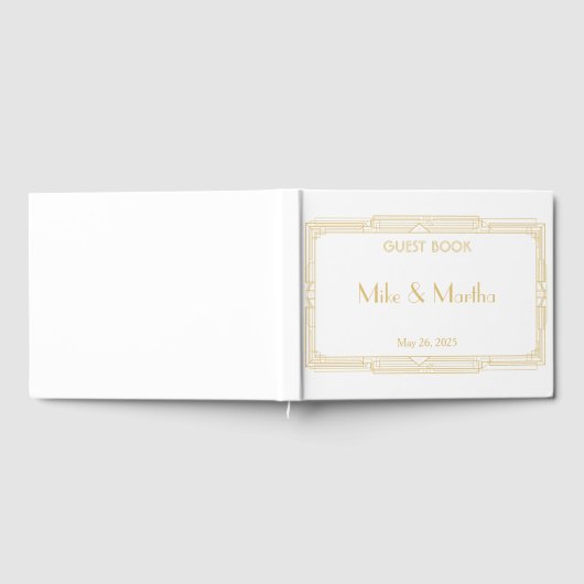  Great Gatsby Art Deco bruiloft gastenboek (Volledig)