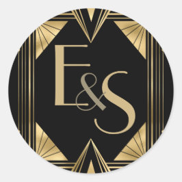 Great Gatsby art deco elegant bruiloft Sticker
