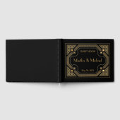 Great Gatsby Art Deco Gold Guest Book Gastenboek (Volledig)