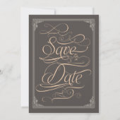 Great Gatsby Art Deco Save the Dates Date (Achterkant)