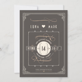 Great Gatsby Art Deco Save the Dates Date