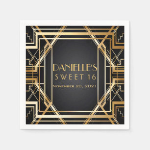 Great Gatsby Art Deco Sweet 16 Specialized Napkin Servetten