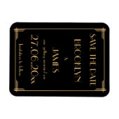 Great Gatsby Art Deco Trouwdag Save The Date-magne Magneet (Horizontaal)