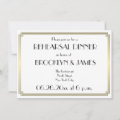 Great Gatsby Art Deco Trouwrepetitie Uitnodiging (Voorkant)
