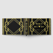  Great Gatsby Art Deco Wedding Gold Folie Gastenboek (Volledig)