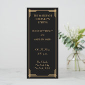  Great Gatsby Art Deco Wedding Programma's (Staand voorkant)