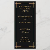  Great Gatsby Art Deco Wedding Programma's (Voorkant)