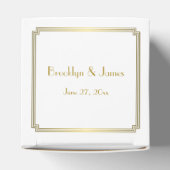 Great Gatsby Art Deco witte huwelijksgunstdozen Bedankdoosjes (Bovenkant)