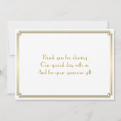 Great Gatsby Art Deco Witte Trouw Trouwkaart Bedankkaart (Achterkant)