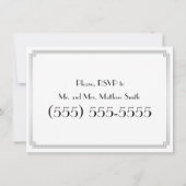 Great Gatsby Art Deco zilveren repetitie uitnodigi Kaart (Achterkant)