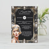 Great Gatsby brullende twintiger flapper art deco Kaart (Staand voorkant)