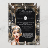 Great Gatsby brullende twintiger flapper art deco Kaart (Voorkant / Achterkant)