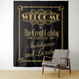 Great Gatsby-fotohokje achtergrondbanner Wandkleed