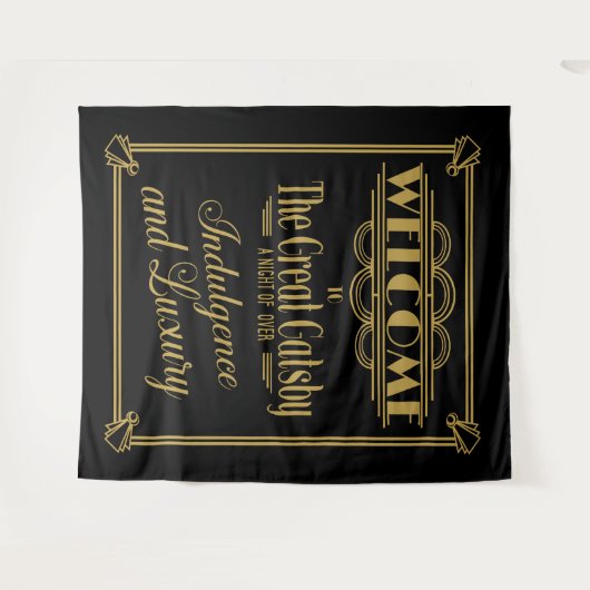Great Gatsby-fotomuurachtergrond banner Wandkleed (Voorkant (horizontaal))