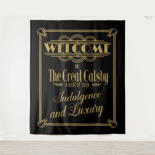 Great Gatsby-fotomuurachtergrond banner Wandkleed (Voorkant)