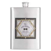 Great Gatsby Gold White Art Deco RING DRAGER Heupfles (Voorkant)