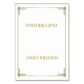 Great Gatsby Gouden Art Deco Plaatkaarten Kaart (Voorkant)