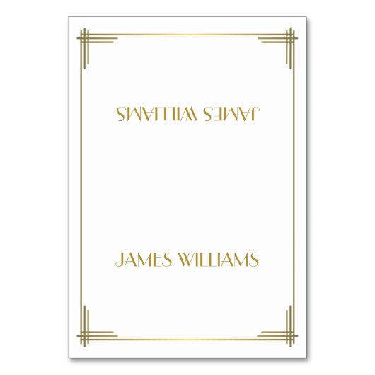 Great Gatsby Gouden Art Deco Plaatkaarten Kaart (Voorkant)